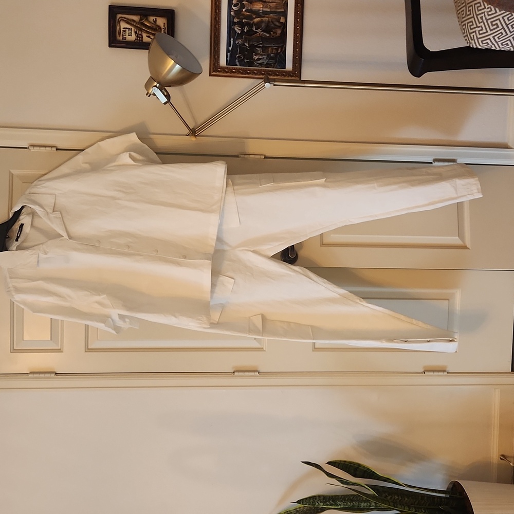 All White Nylon Top and Bottom set size XXL